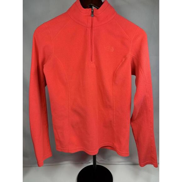 The North Face Womens Small Fleece 1/4 Zip Lightweight Hiking Pink - Picture 1 of 8